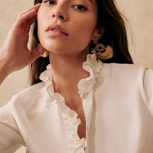 Sezane Castella Blouse size FR 44 US 12